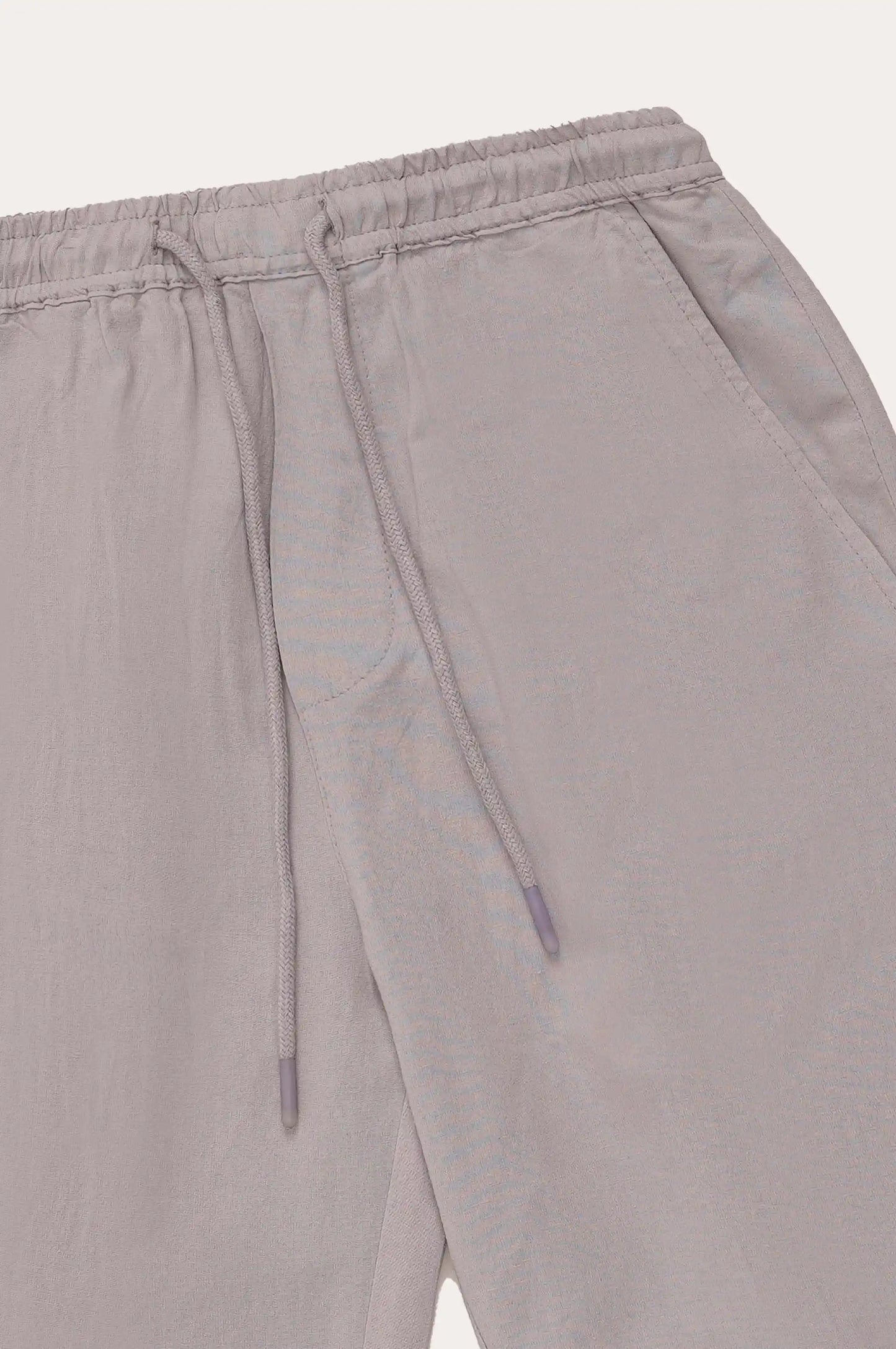 Ice Blue Linen Drawstring Short