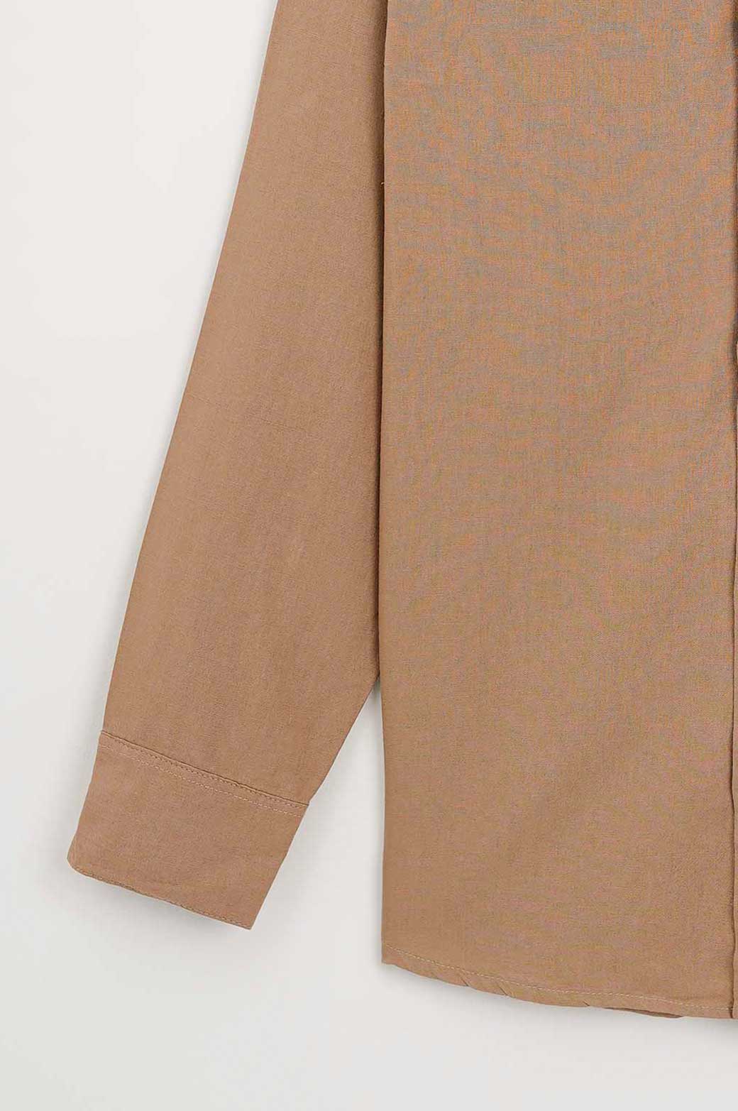 BROWN BASIC BUTTON DOWN SHIRT