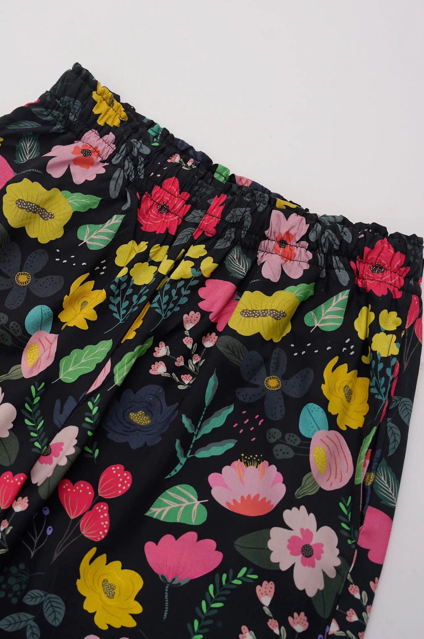 Black Floral Culotte