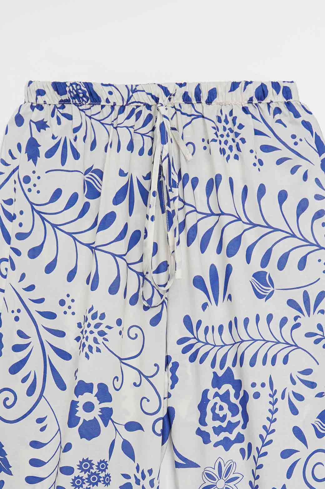 WHITE WIDE-LEG PANTS