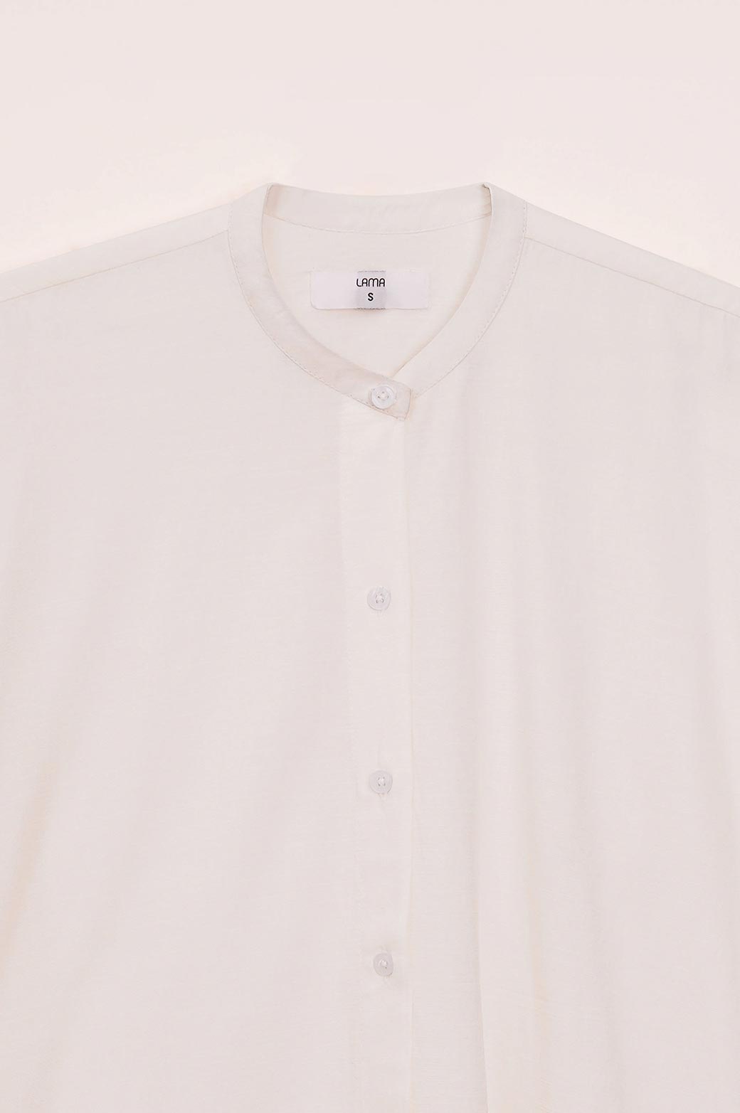 OFF WHITE BAND COLLAR LONG SHIRT