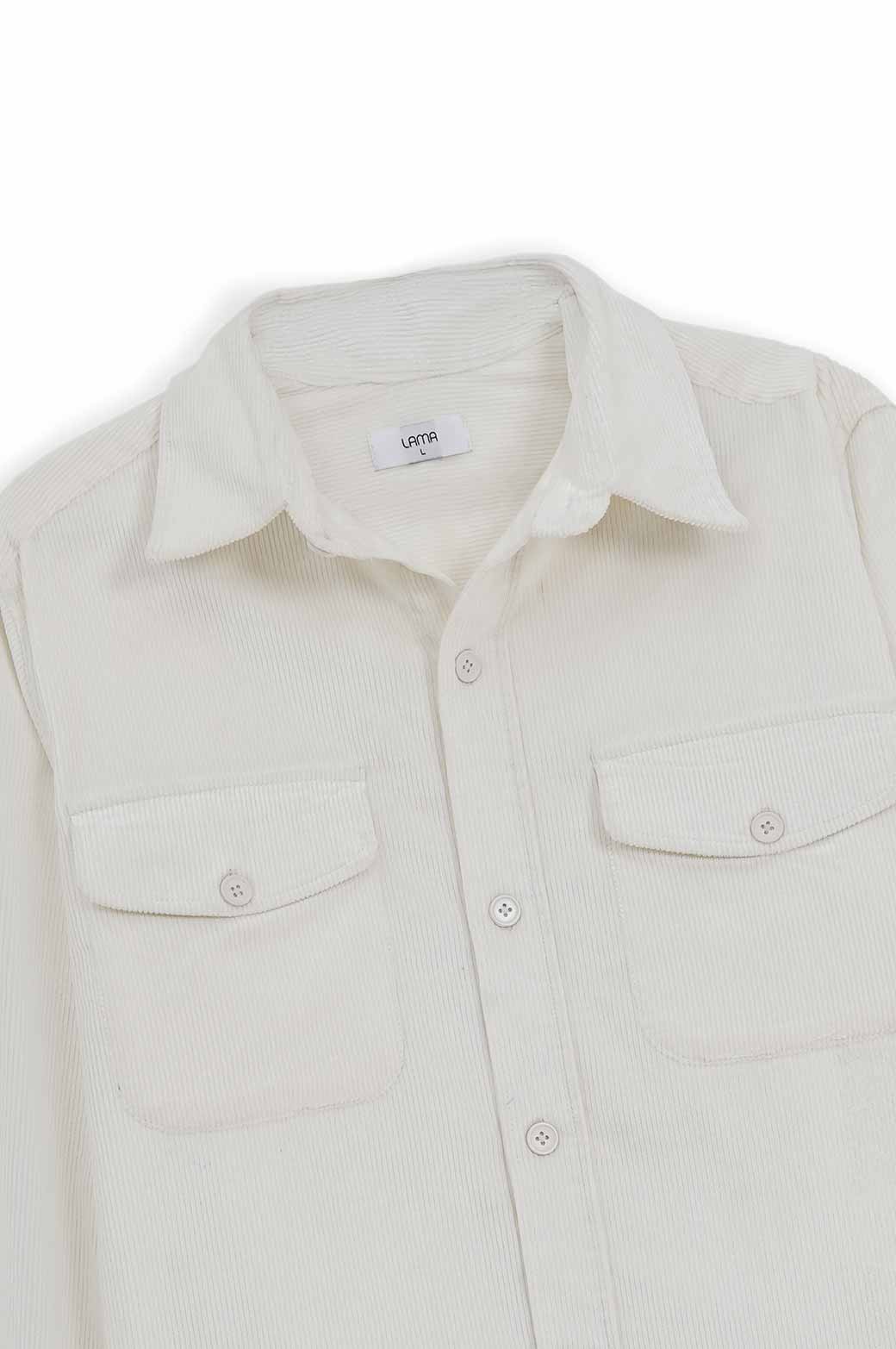 WHITE RIBBED SHACEKET