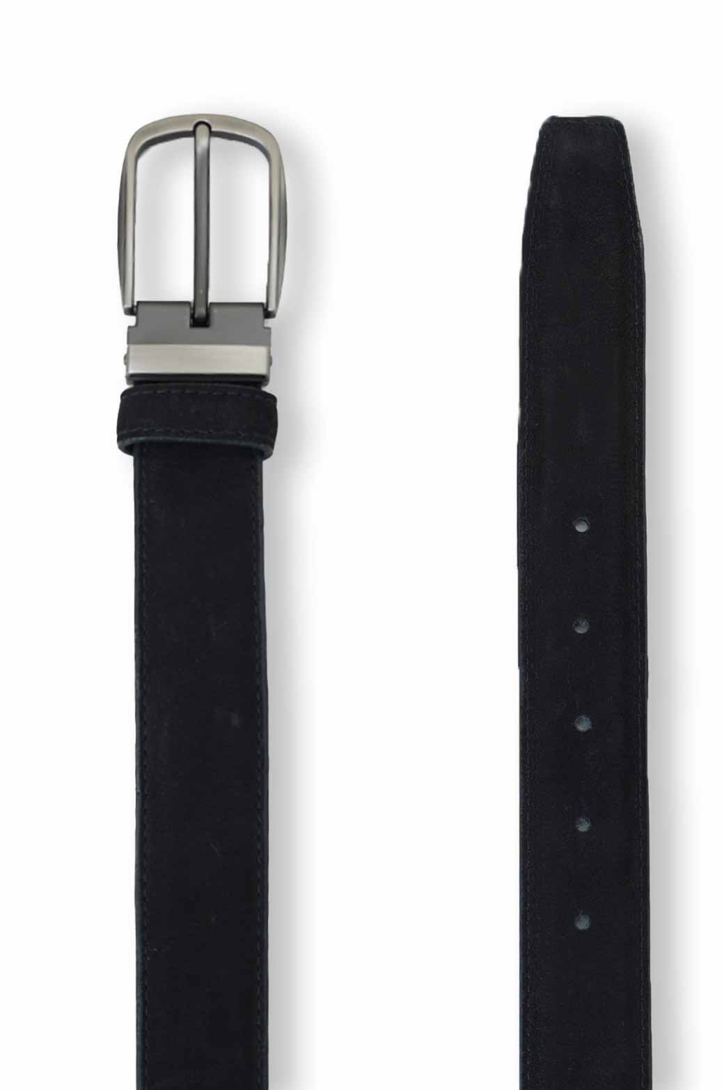 BLACK NUBUCK LEATHER BELT