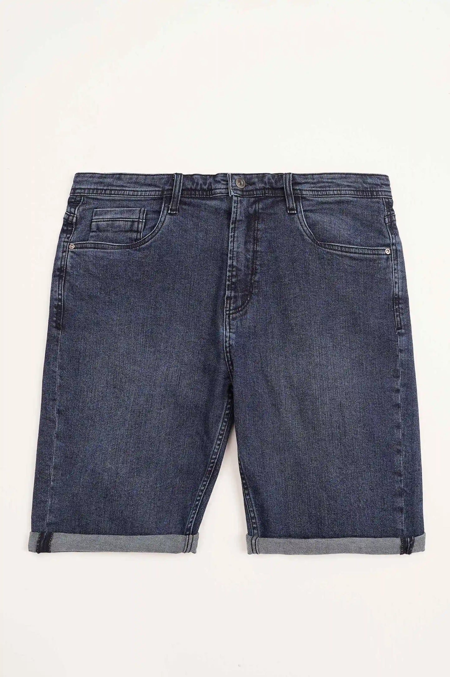 DARK BLUE DENIM SHORTS