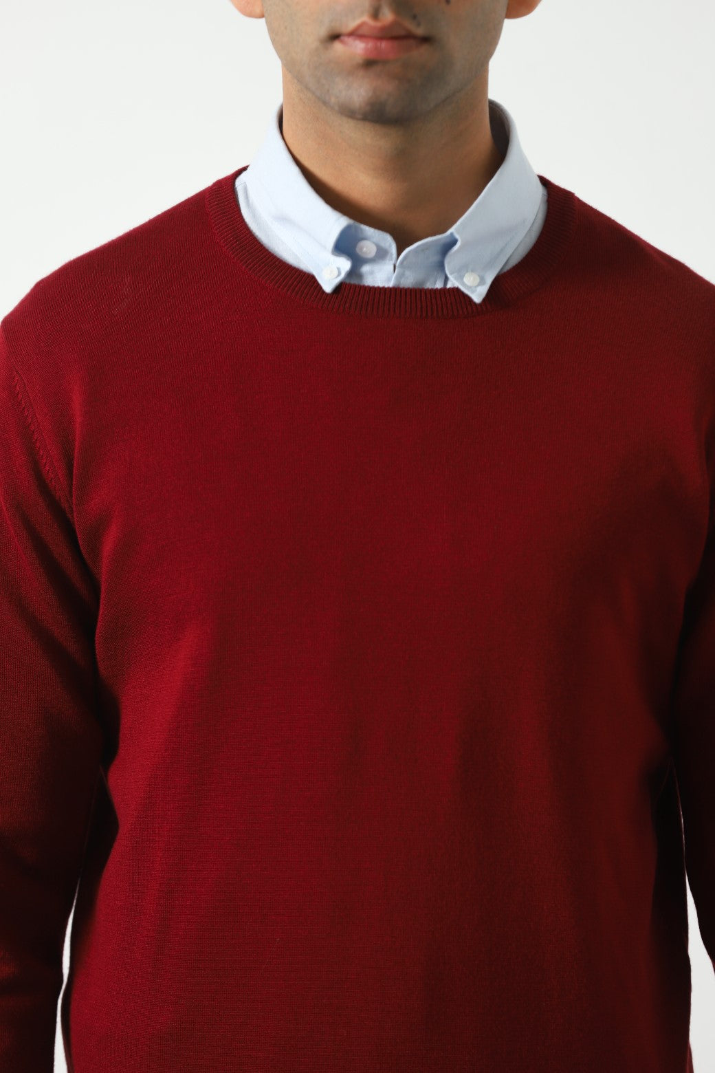 MAROON CREW NECK SWEATER