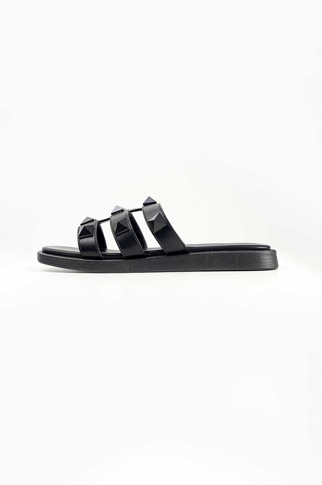 BLACK BASIC STUDED SLIDE