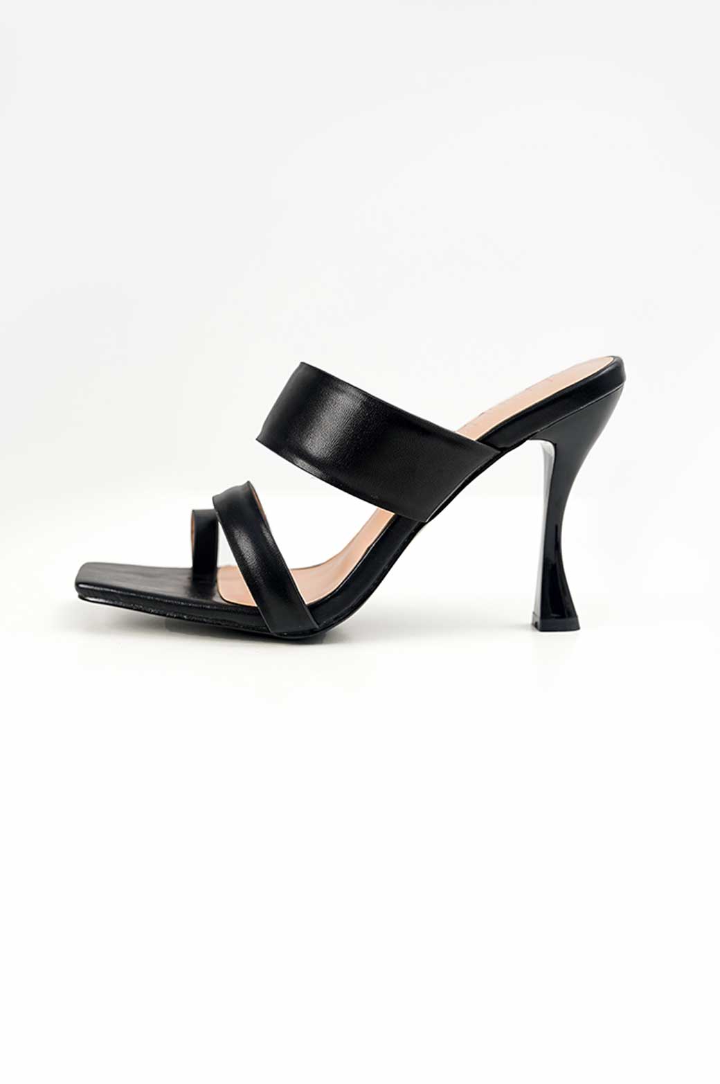 BLACK TOE RING HIGH HEEL