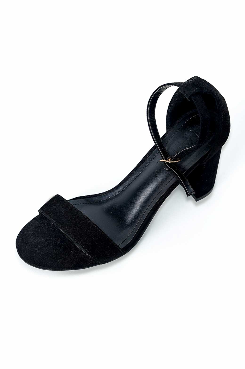 BLACK ANKEL STRAP HEEL