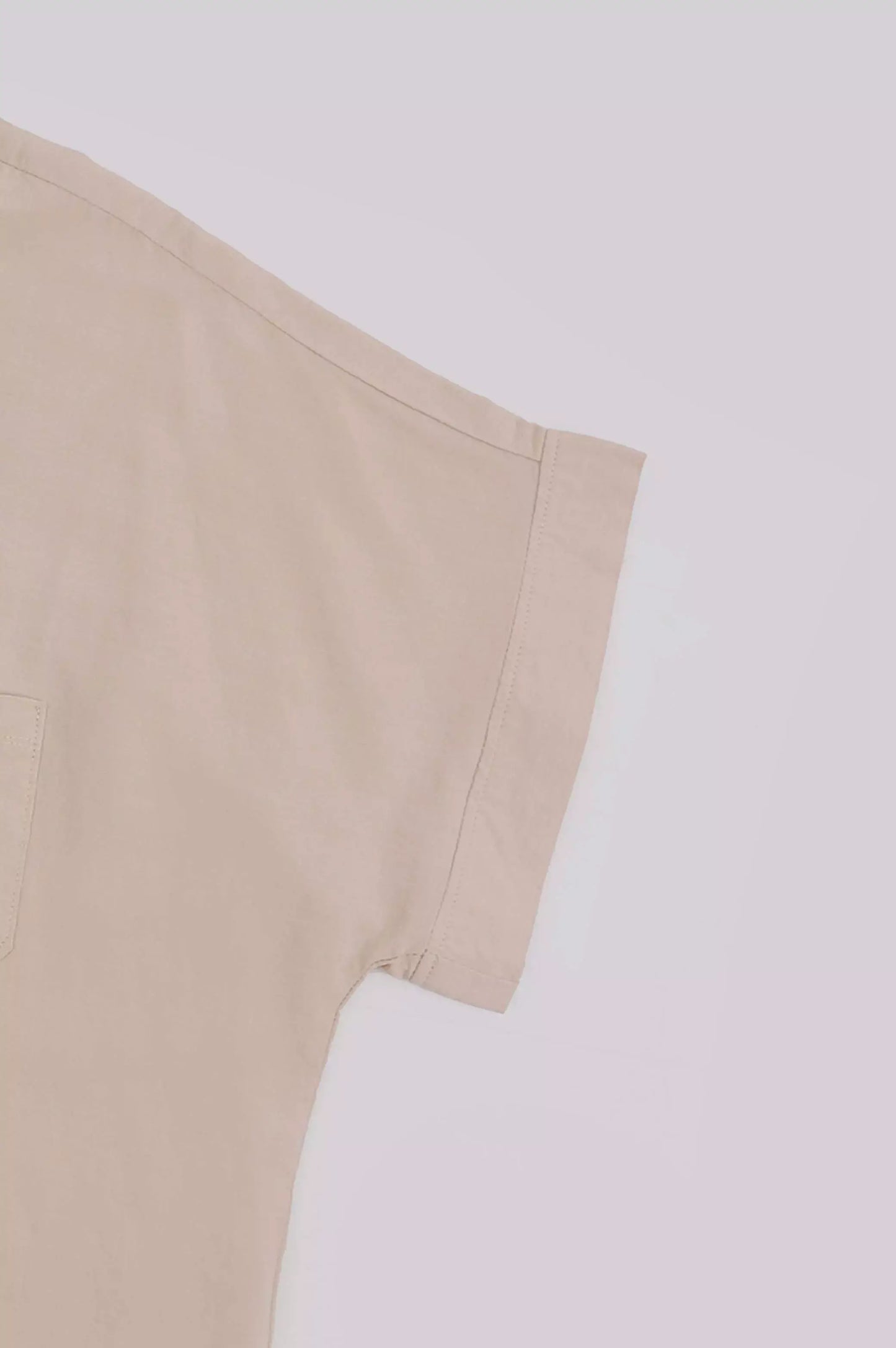 Beige Women Button Down Shirt