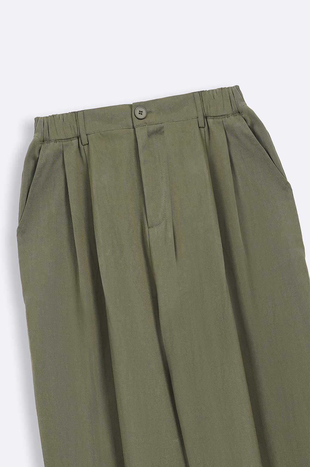 OLIVE TAILORED WIDE PANT