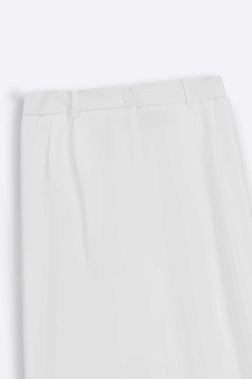 WHITE TAILORED OVERSIZED PANT