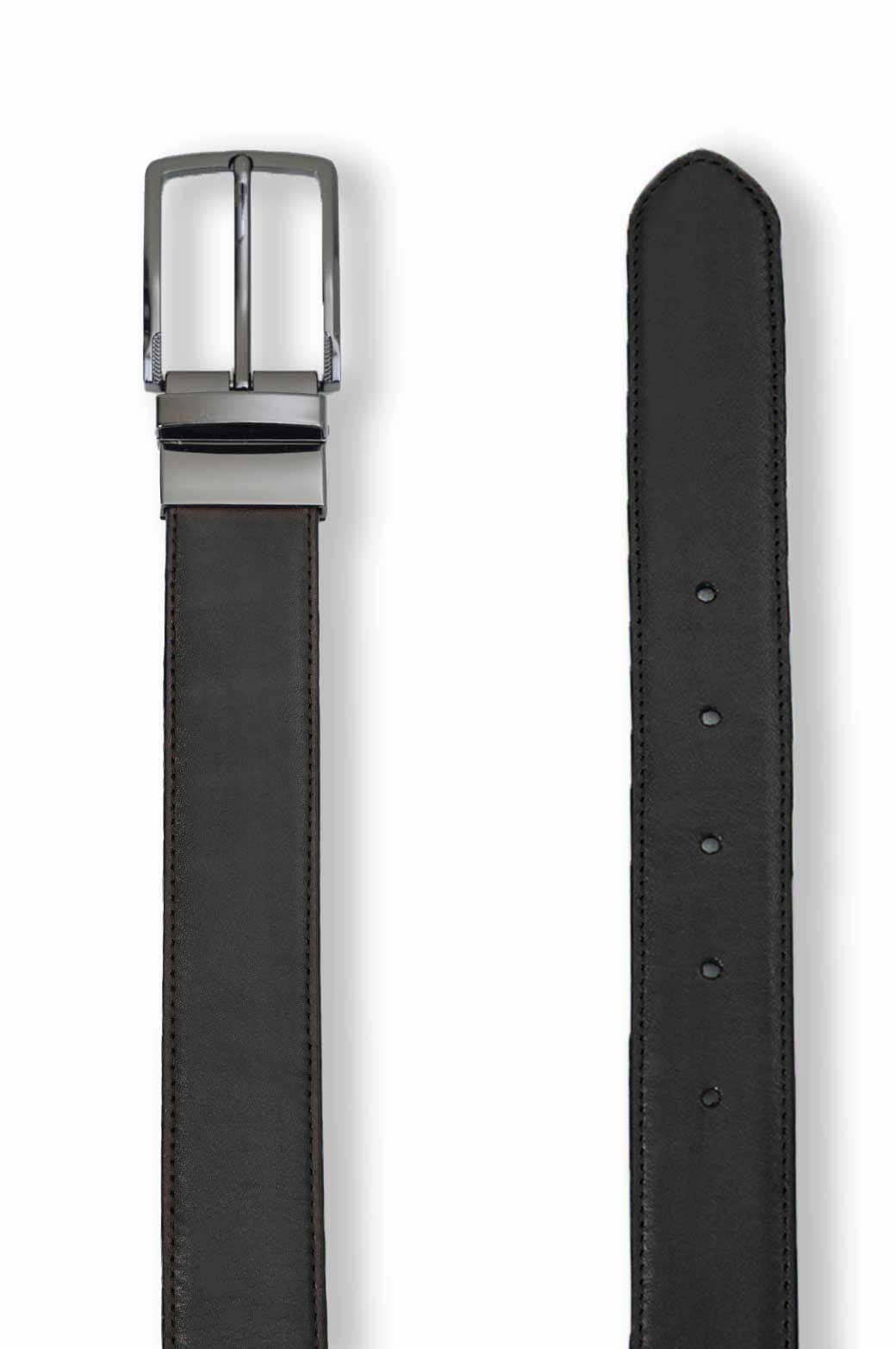 BLACK FORMAL LEATHER BELT