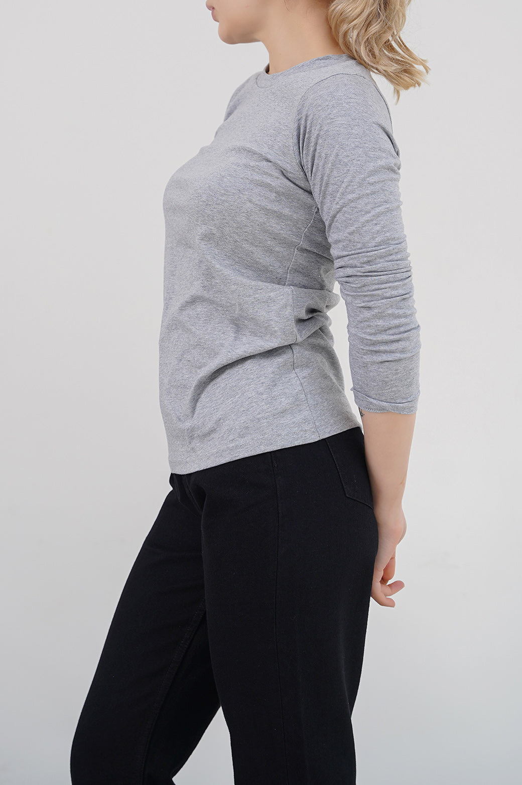 HEATHER GREY EVERYDAY ROUND NECK T-SHIRT