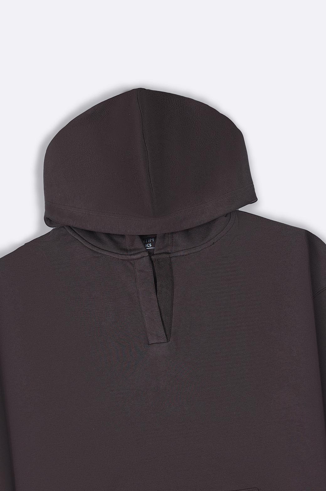 BROWN OVERSIZED COTTON BLEND HOODIE