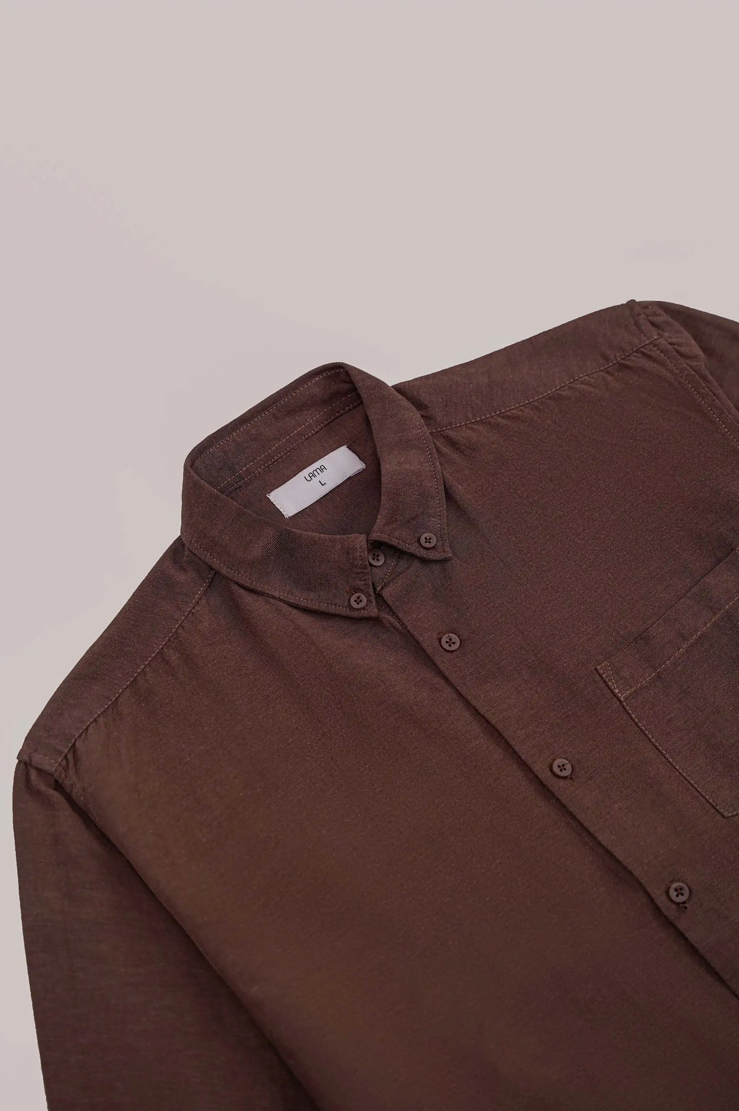 Men Brown Button Down Shirt