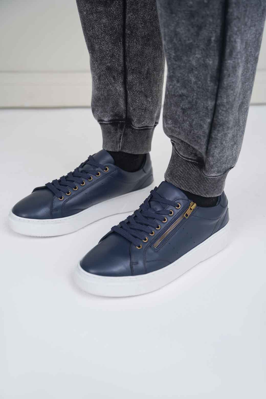 Navy platform hot sale sneakers