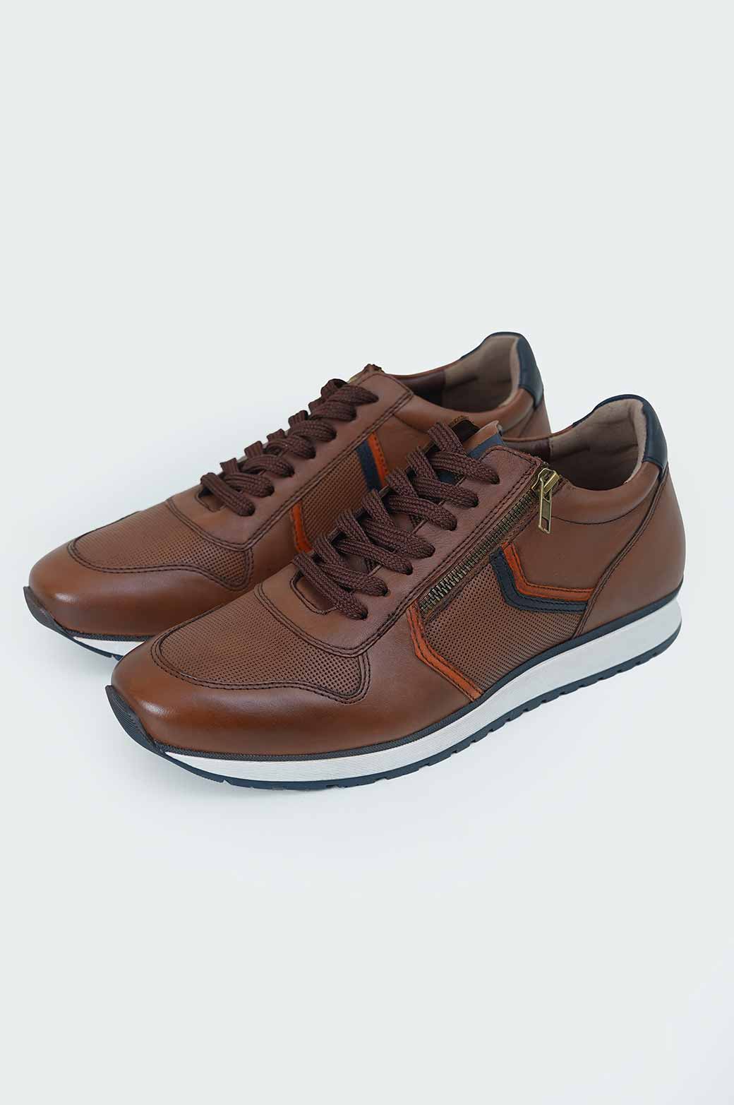 TAN LEATHER SNEKAERS