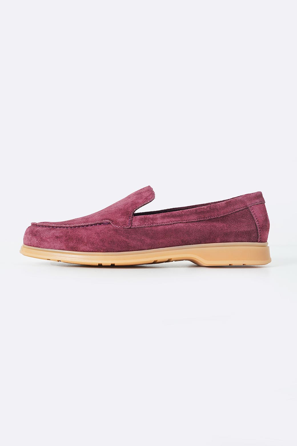 BURGUNDY CLASSIC LEATHER SLIP-ONS