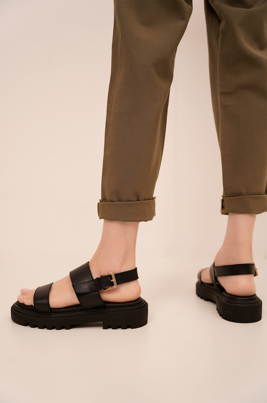 CHUNKY LEATHER SANDALS - SANDALS