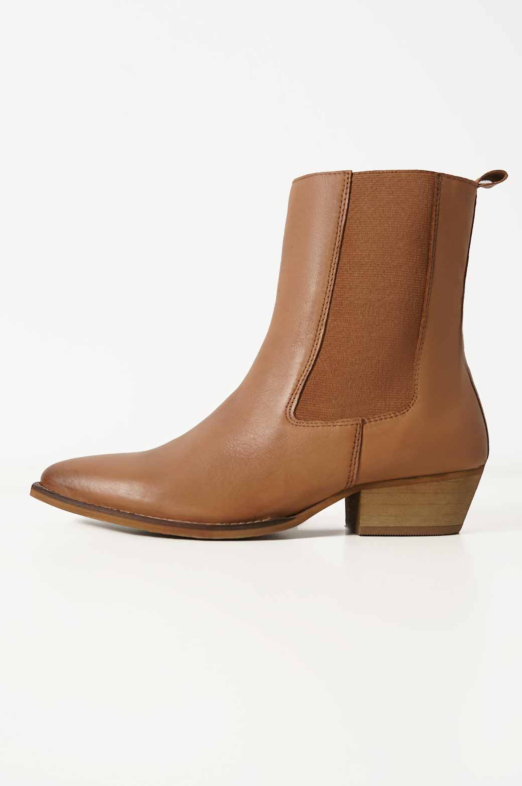CAMEL LEATHER COWBOY BOOTS