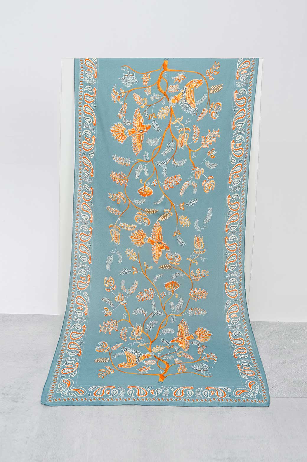 ICE BLUE WOVEN PRINTED SCRAF