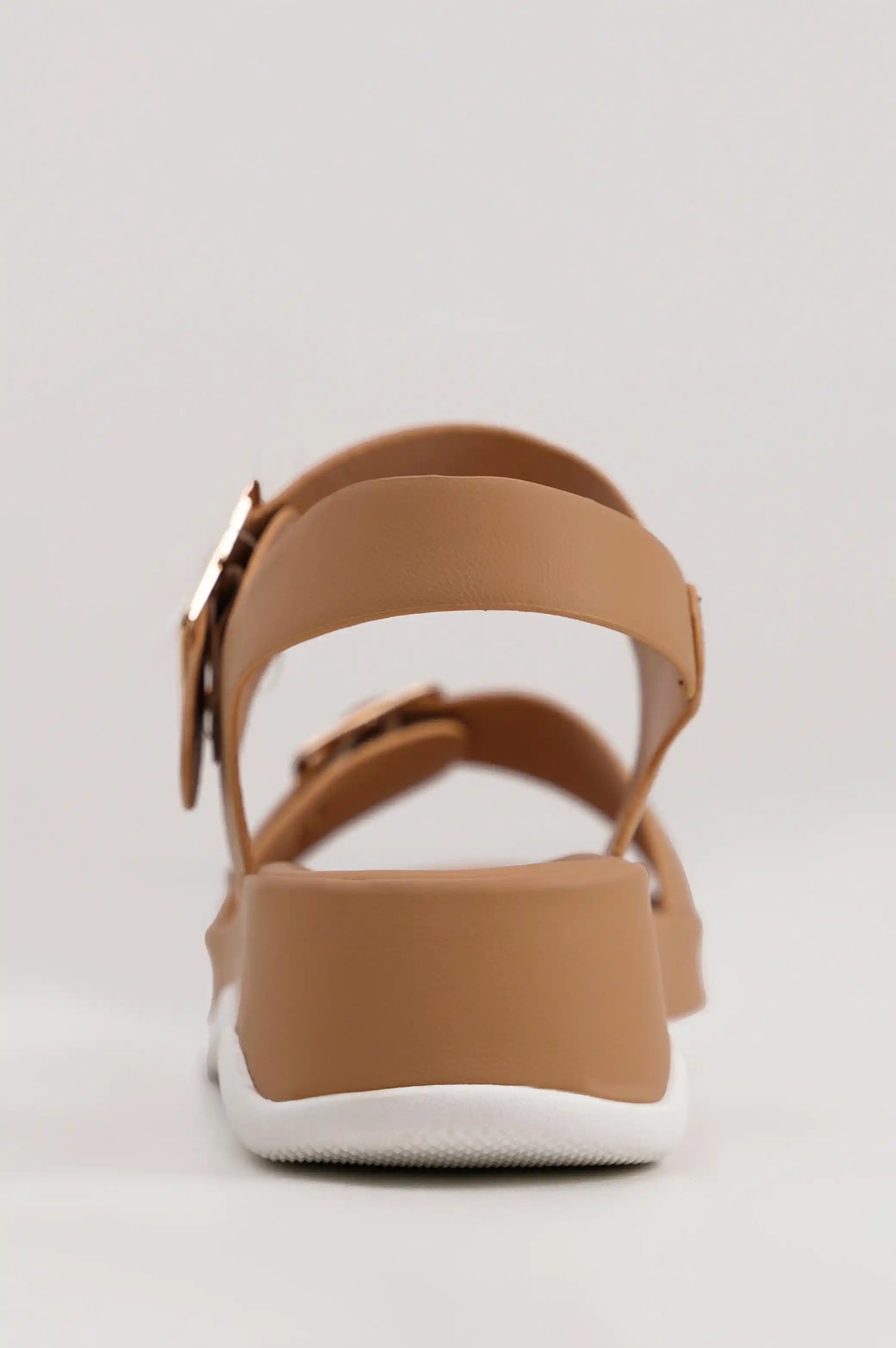 Beige Buckle Sandals