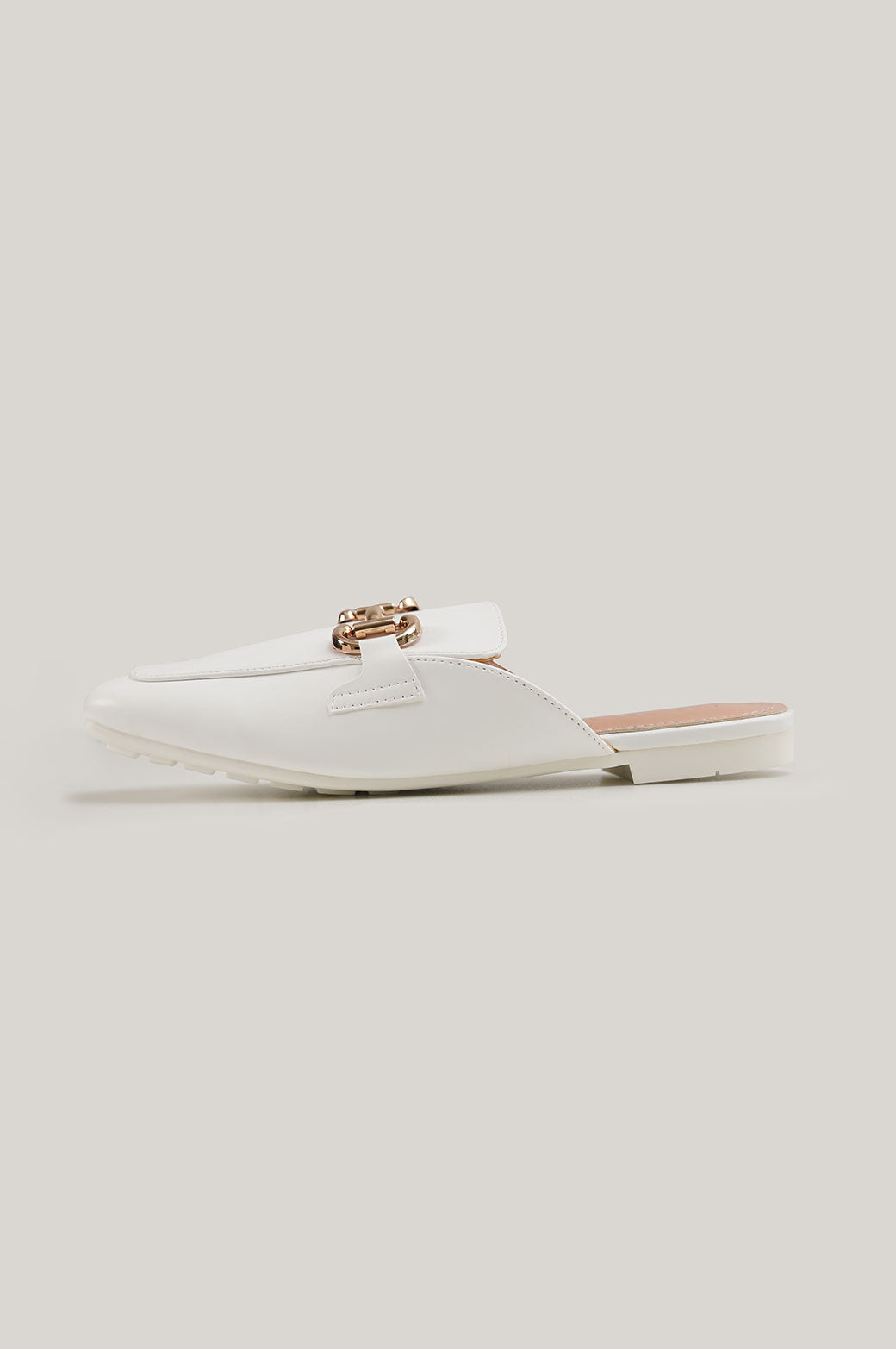 OFF WHITE SMART MULES WITH BUCKLE
