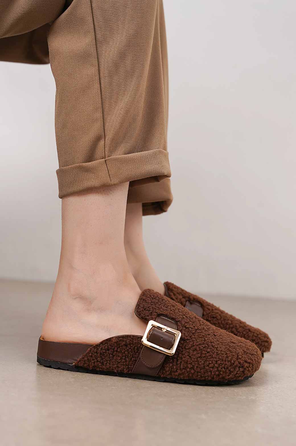 SHEARLING WINTER MULES – Lama Retail