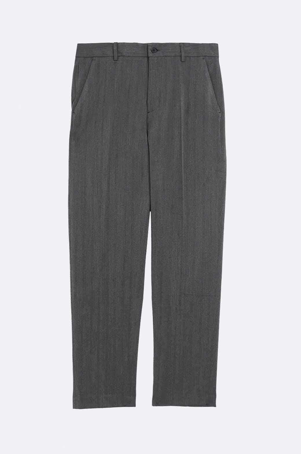GREY HERINGBONE PANTS