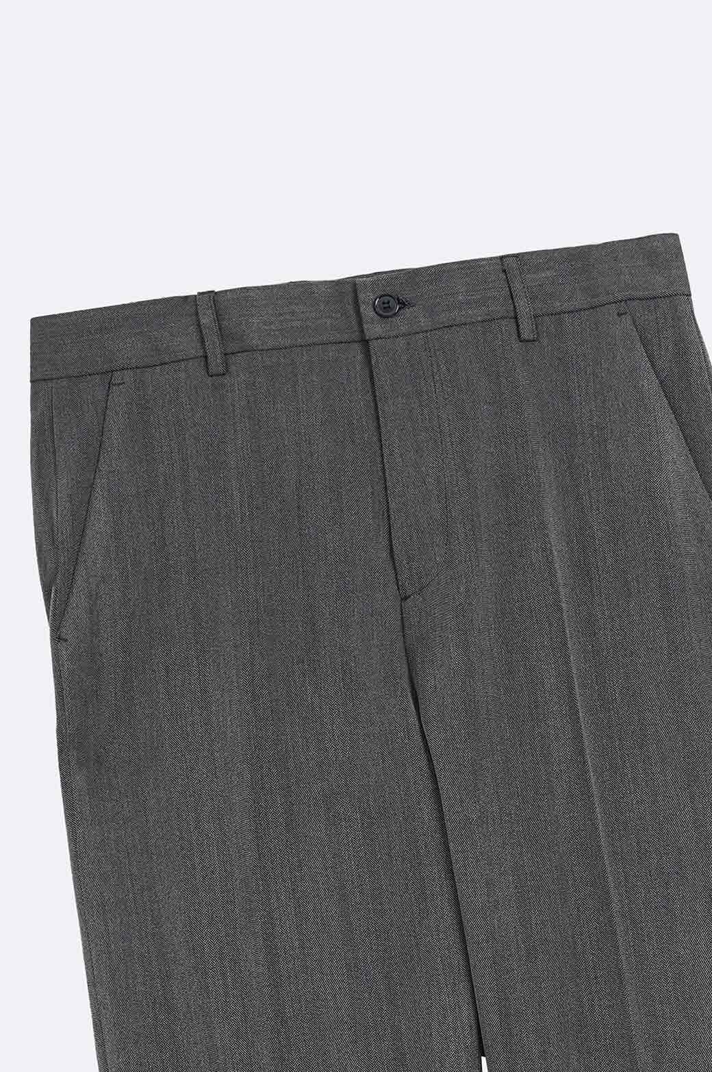 GREY HERINGBONE PANTS