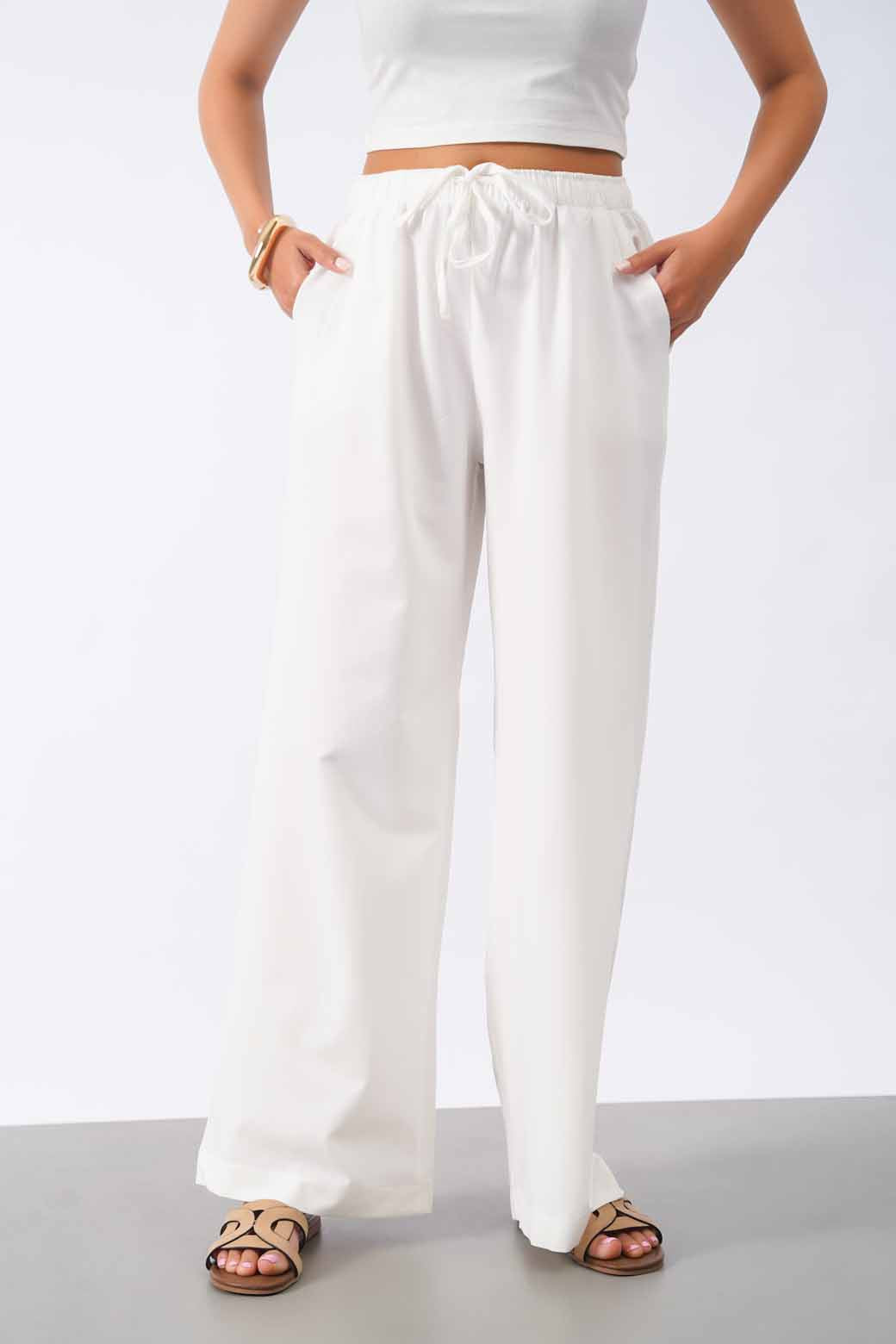 WHITE DAILYWEAR LONG PANT