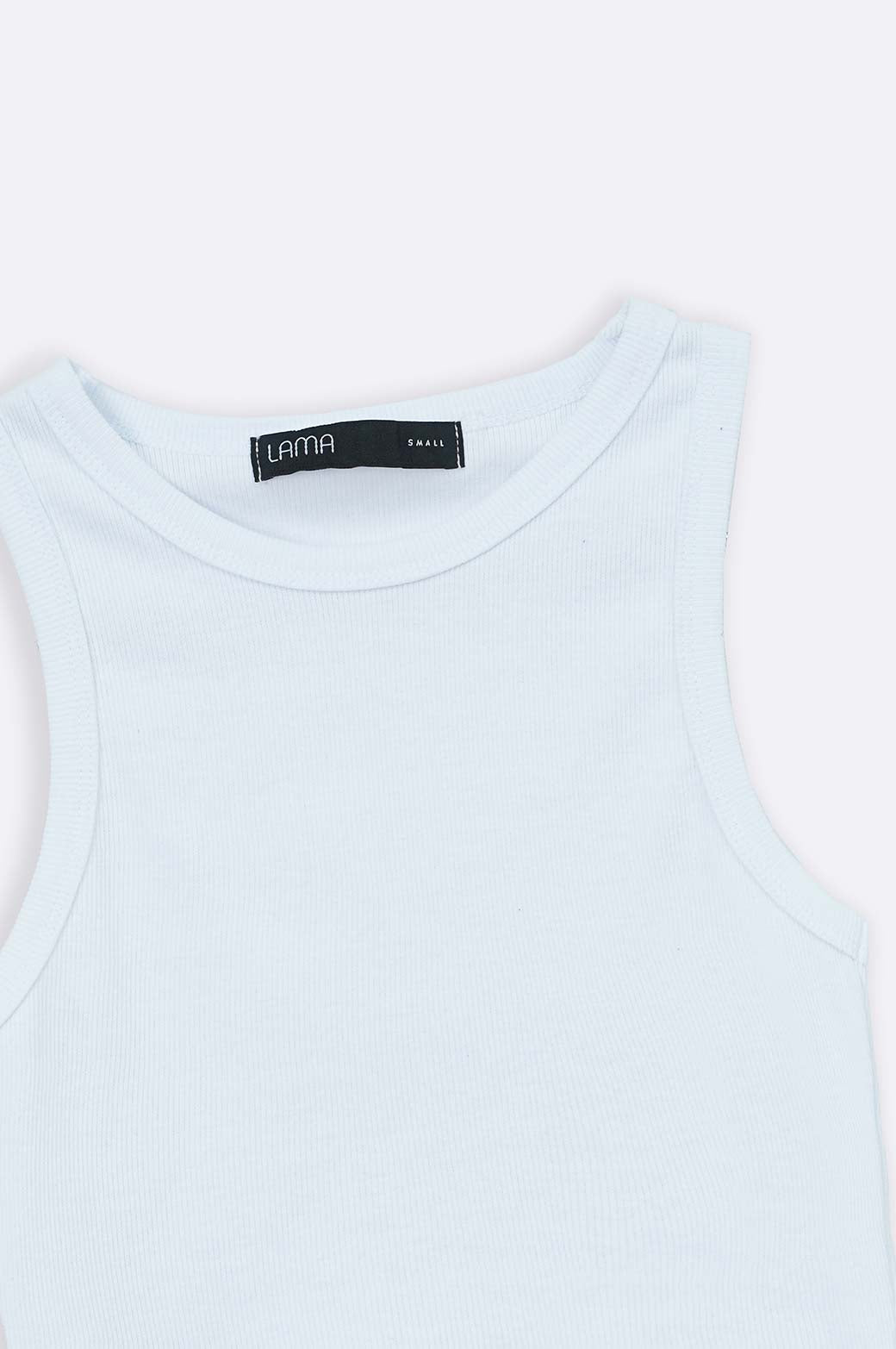 WHITE CROPPED TANK VEST
