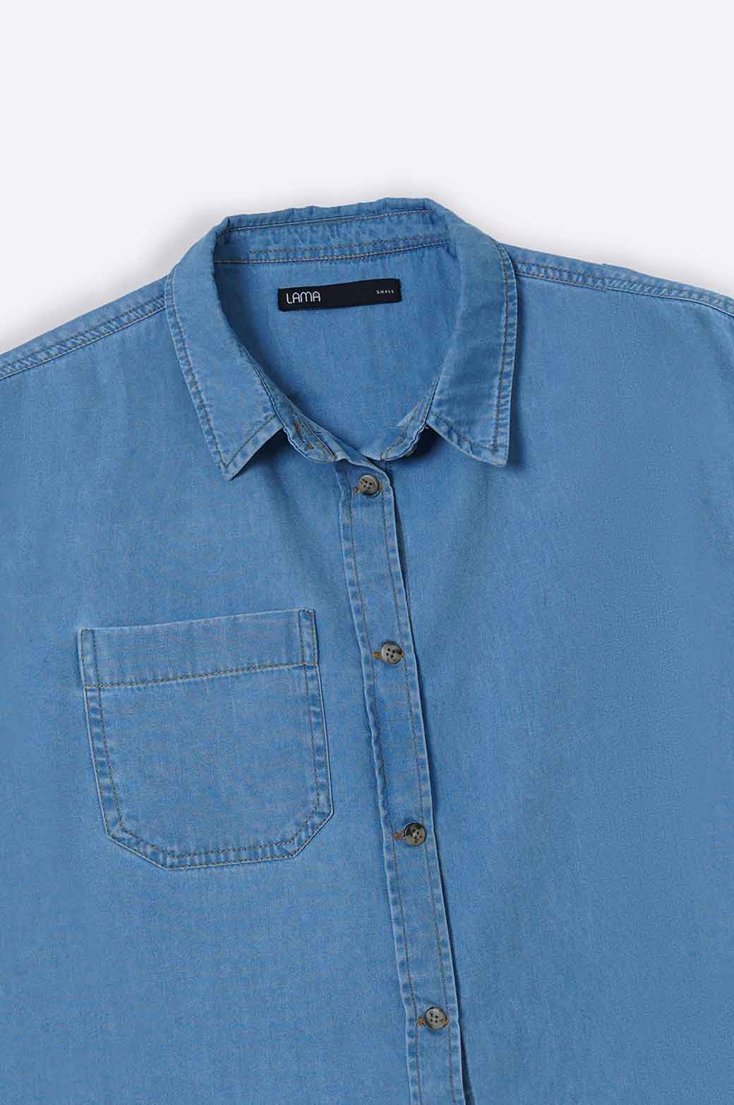 lightblue BOXY DENIM SHIRT