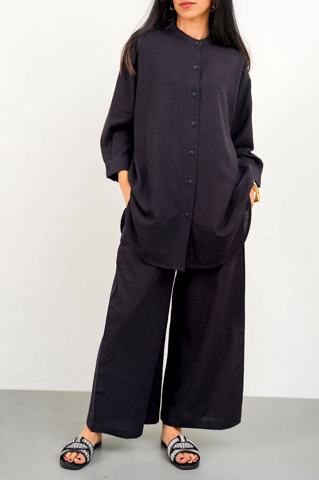 BAND COLLAR SHIRT – Lama Retail