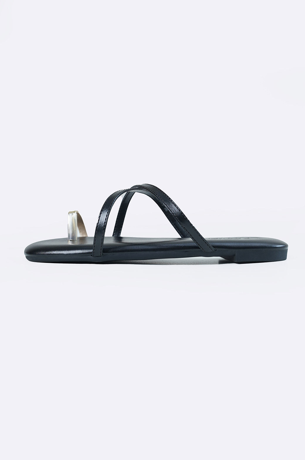 BLACK MINIMAL TOE SLIDE