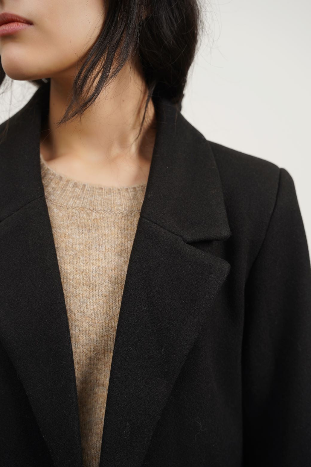 BLACK LILY MID-LENGTH COAT