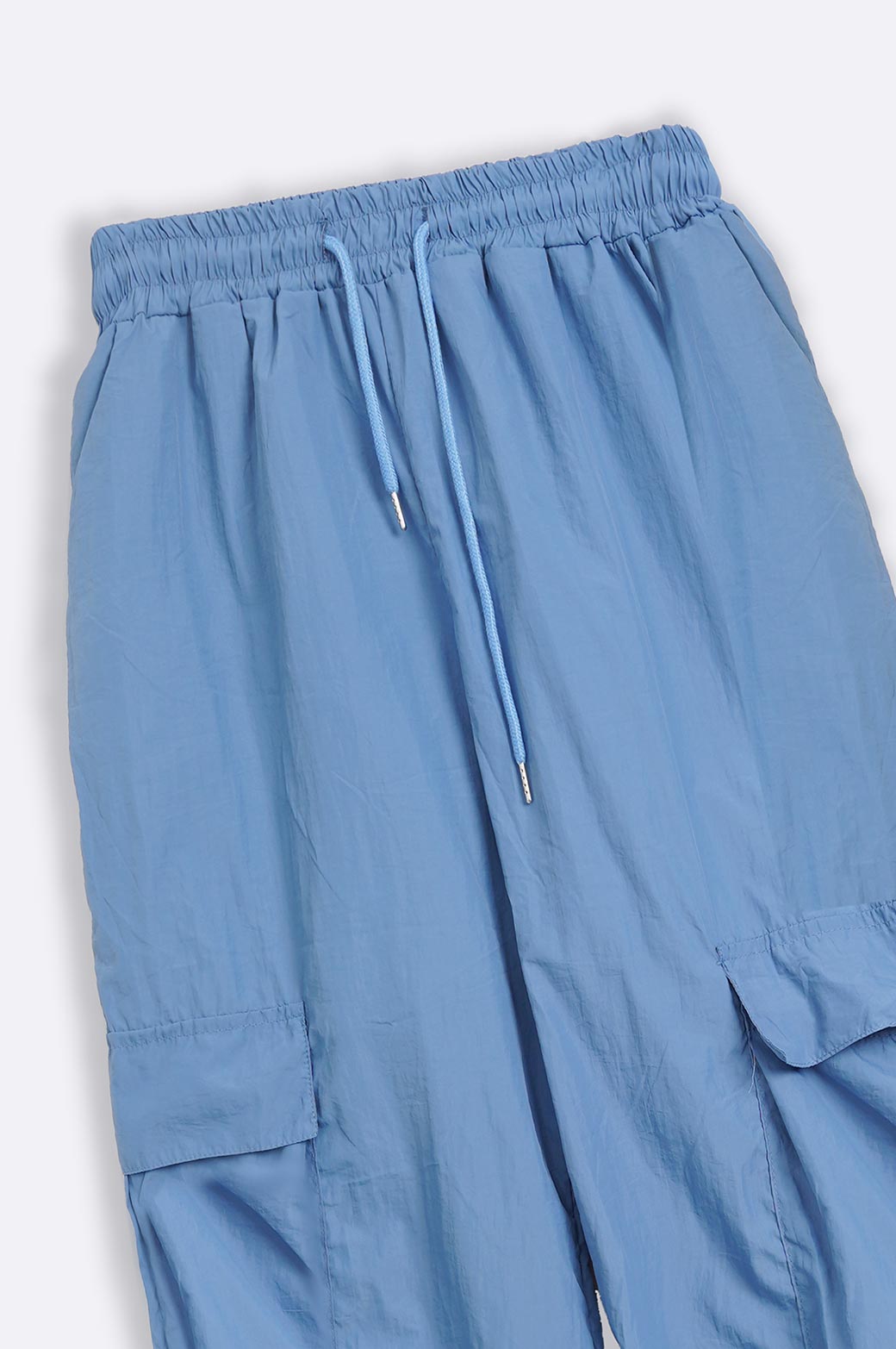 BLUE PARACHUTE DRAWSTRING PANTS