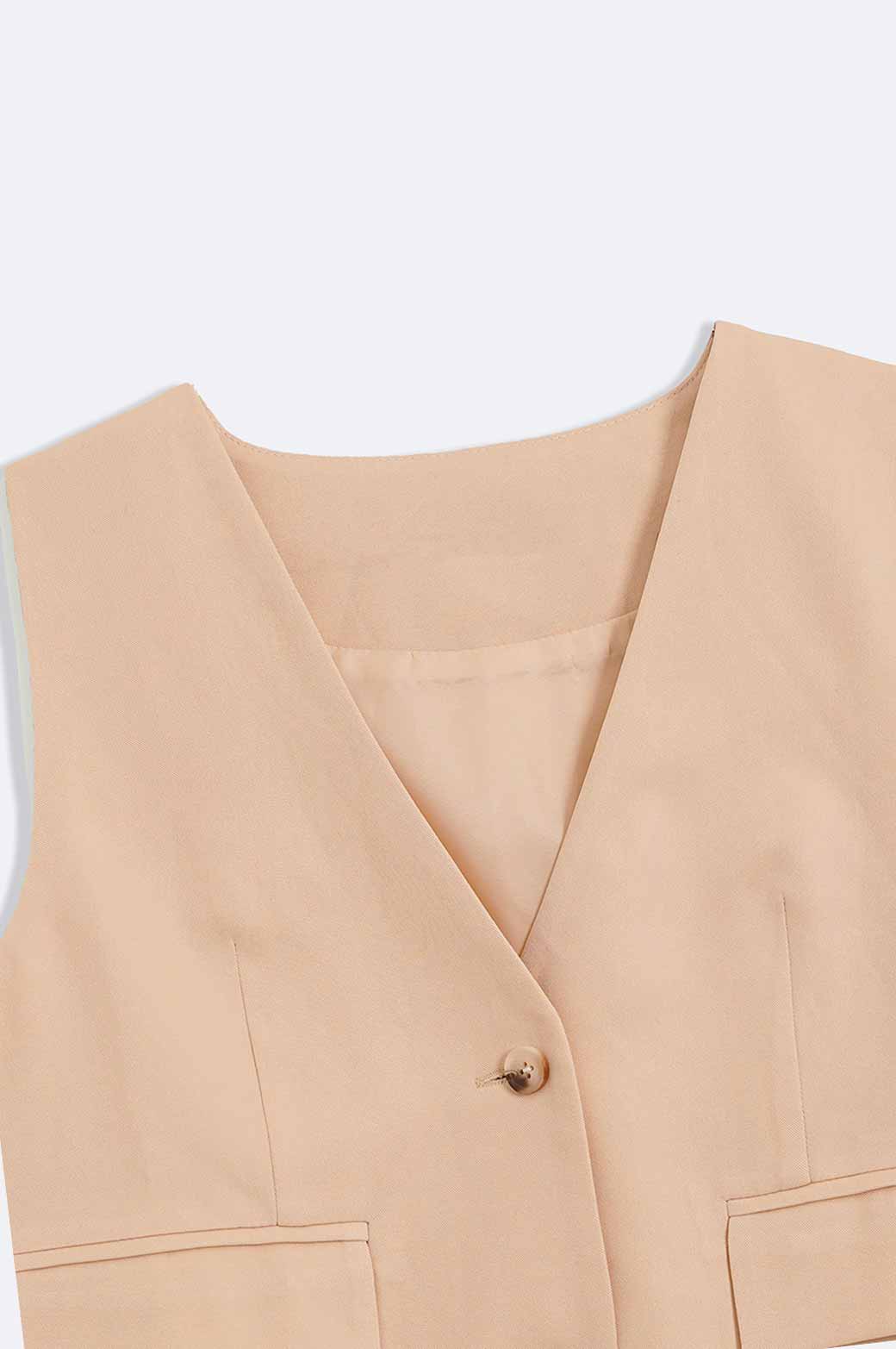 CREAM WAISTCOAT WITH POCKETS