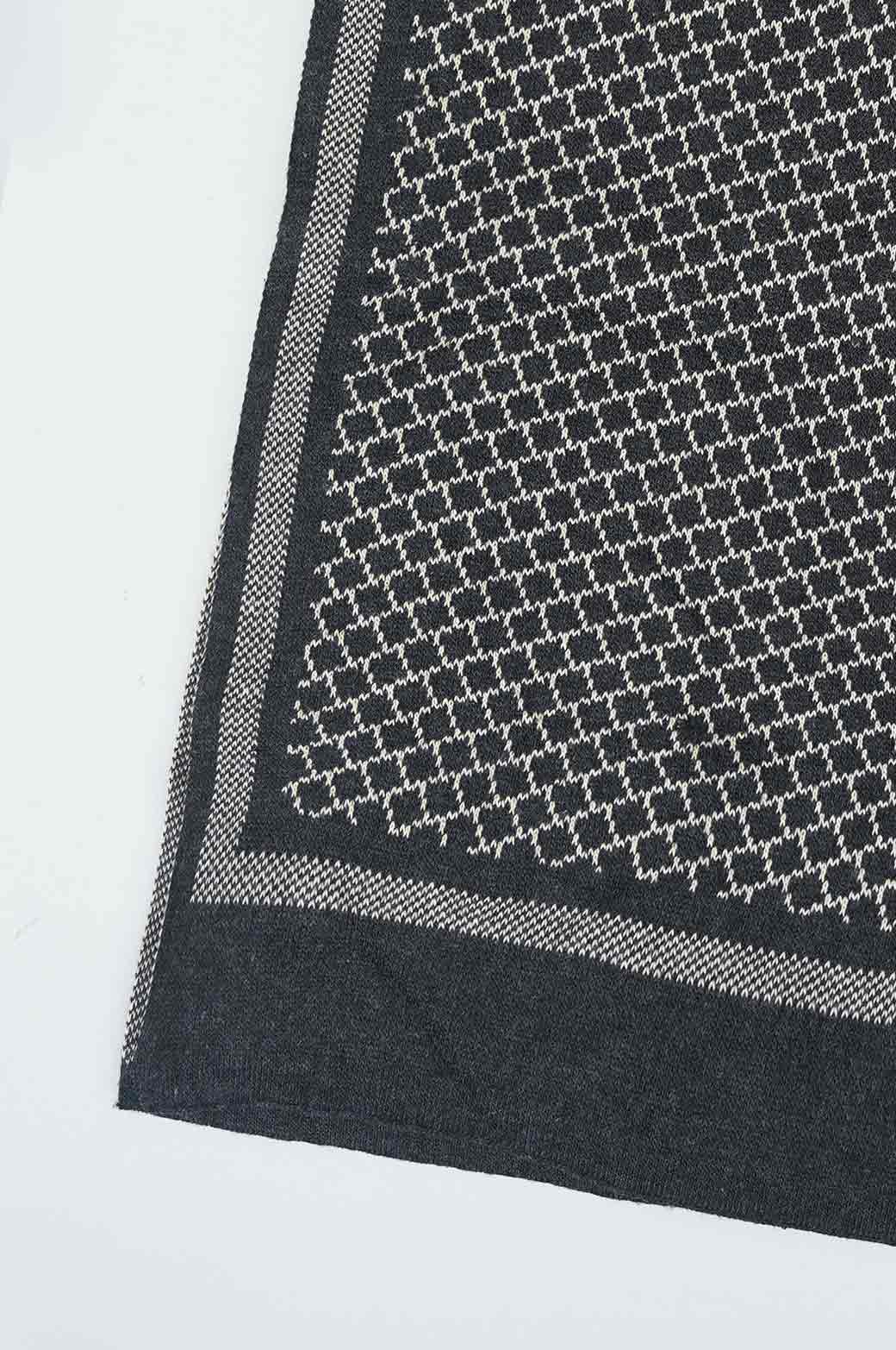 MAROON WOVEN PATTERNED SCARF