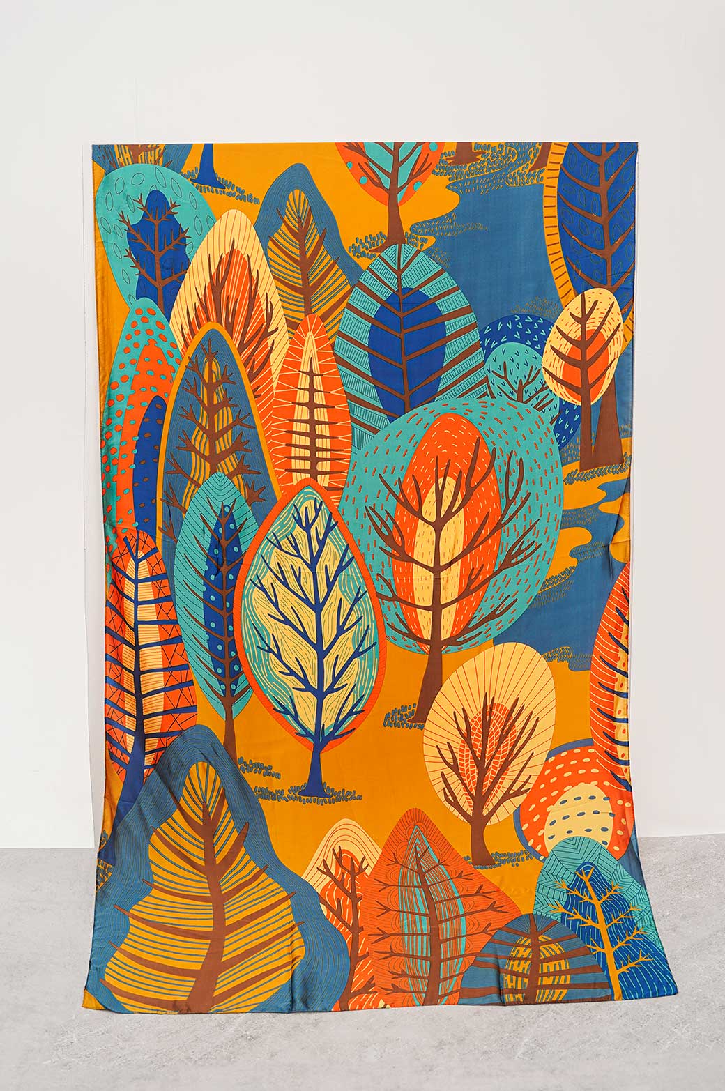ORANGE AURA PRINTED SCARF