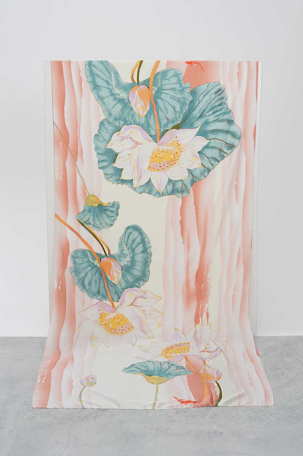 TEAL WATER LILLY SCARF