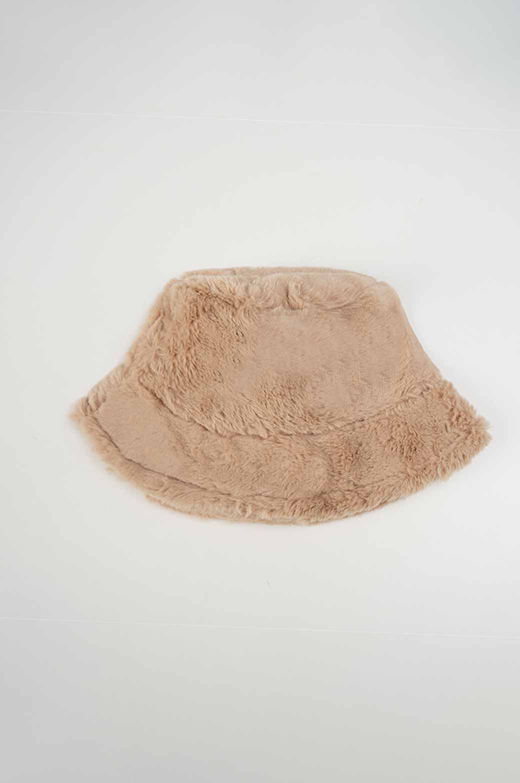 KHAKI FUR BUCKET HAT