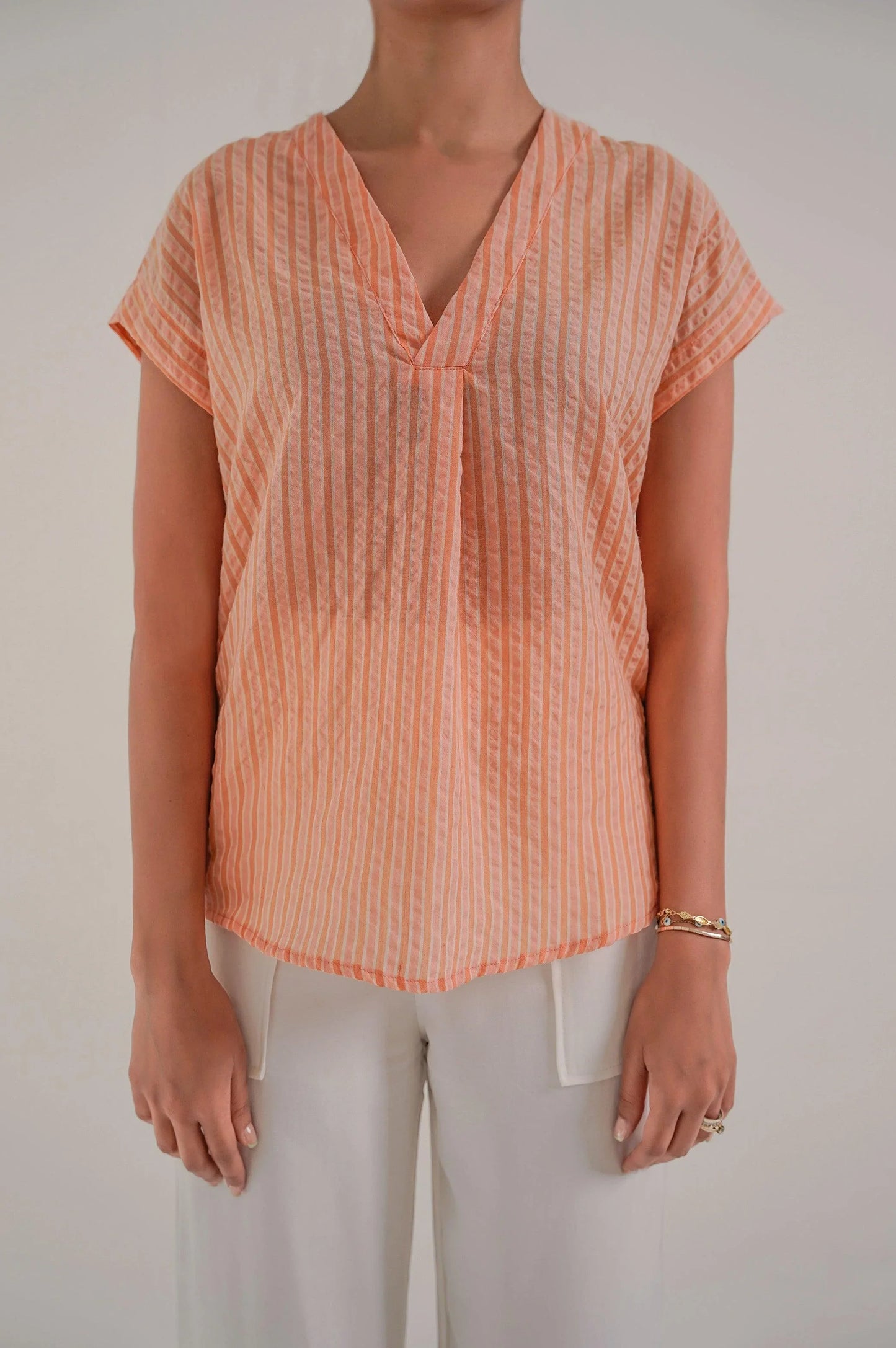 COTTON SANDRO TOP - BLOUSES
