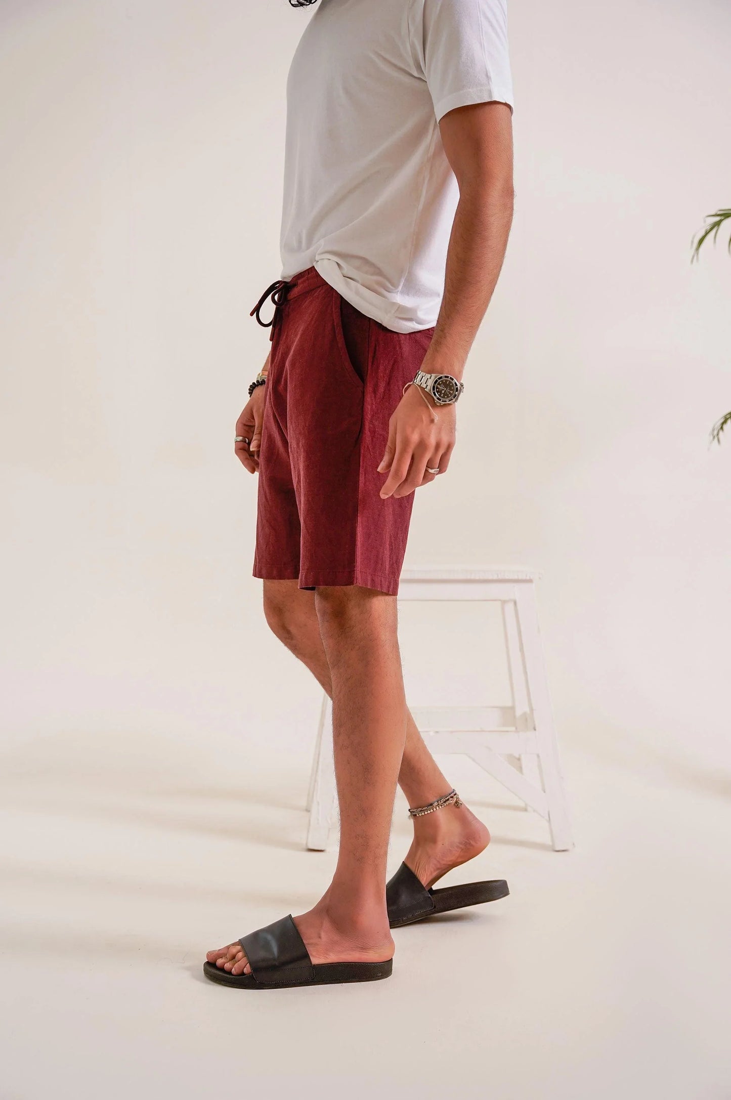 DRAWSTRING LINEN SHORTS - 9" SHORTS