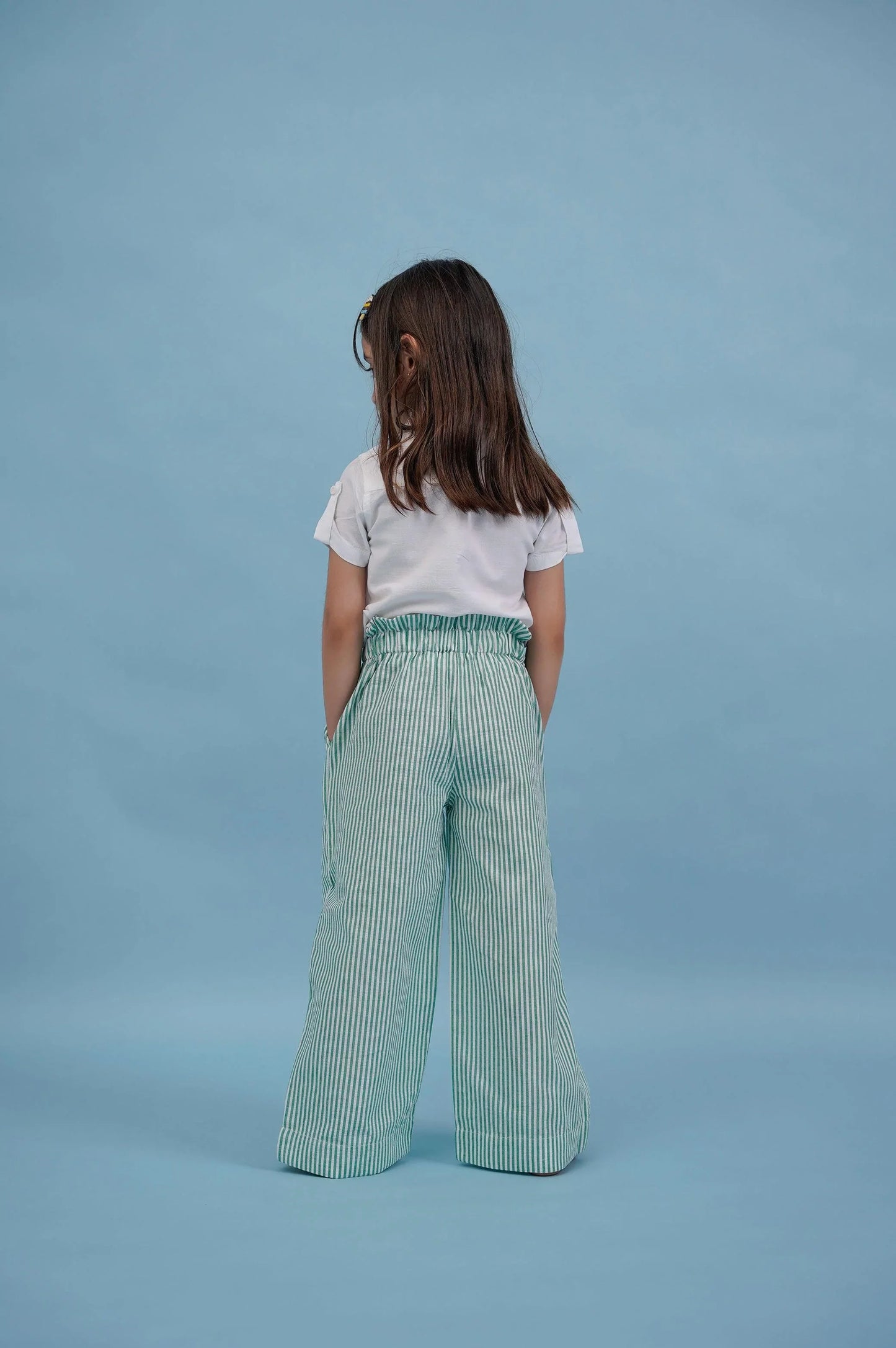 PINSTRIPE PAPER BAG PANTS - PANTS
