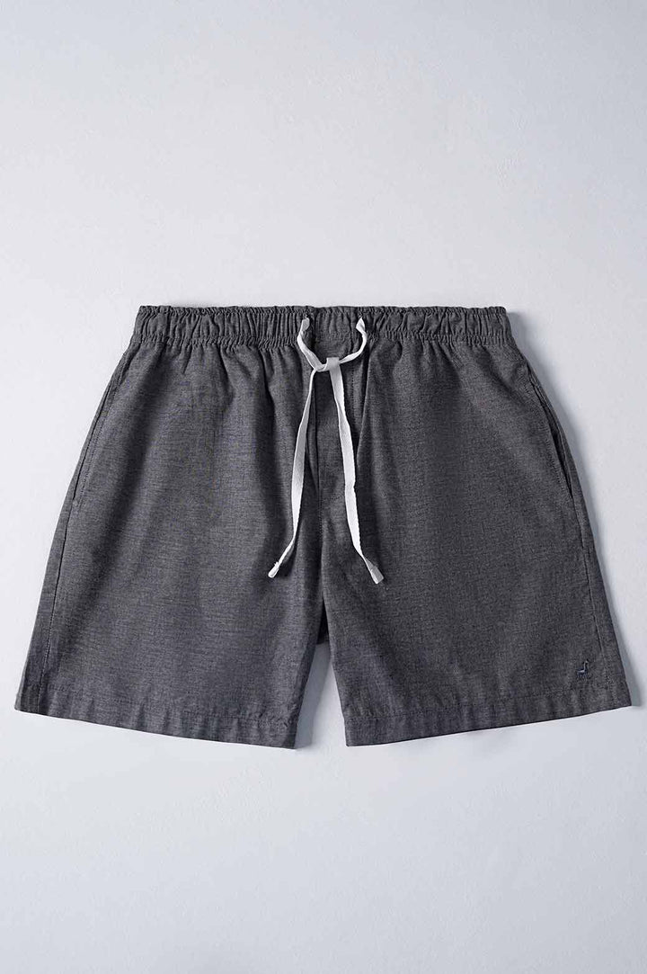 charcoal LAMA EMBLEM CHAMBREY SHORTS