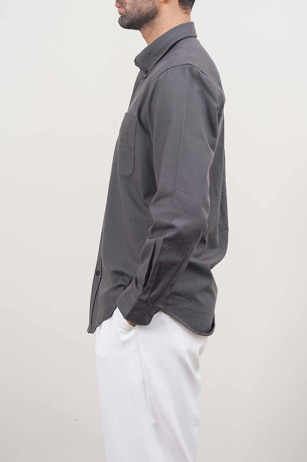 DARK GREY OXFORD SHIRT