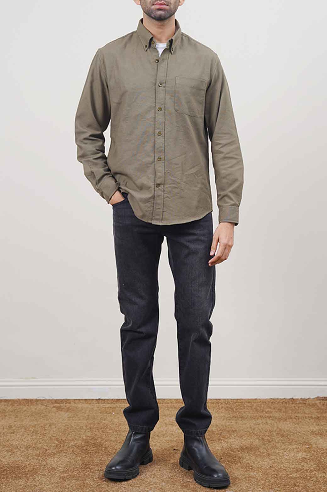 OLIVE OXFORD SHIRT