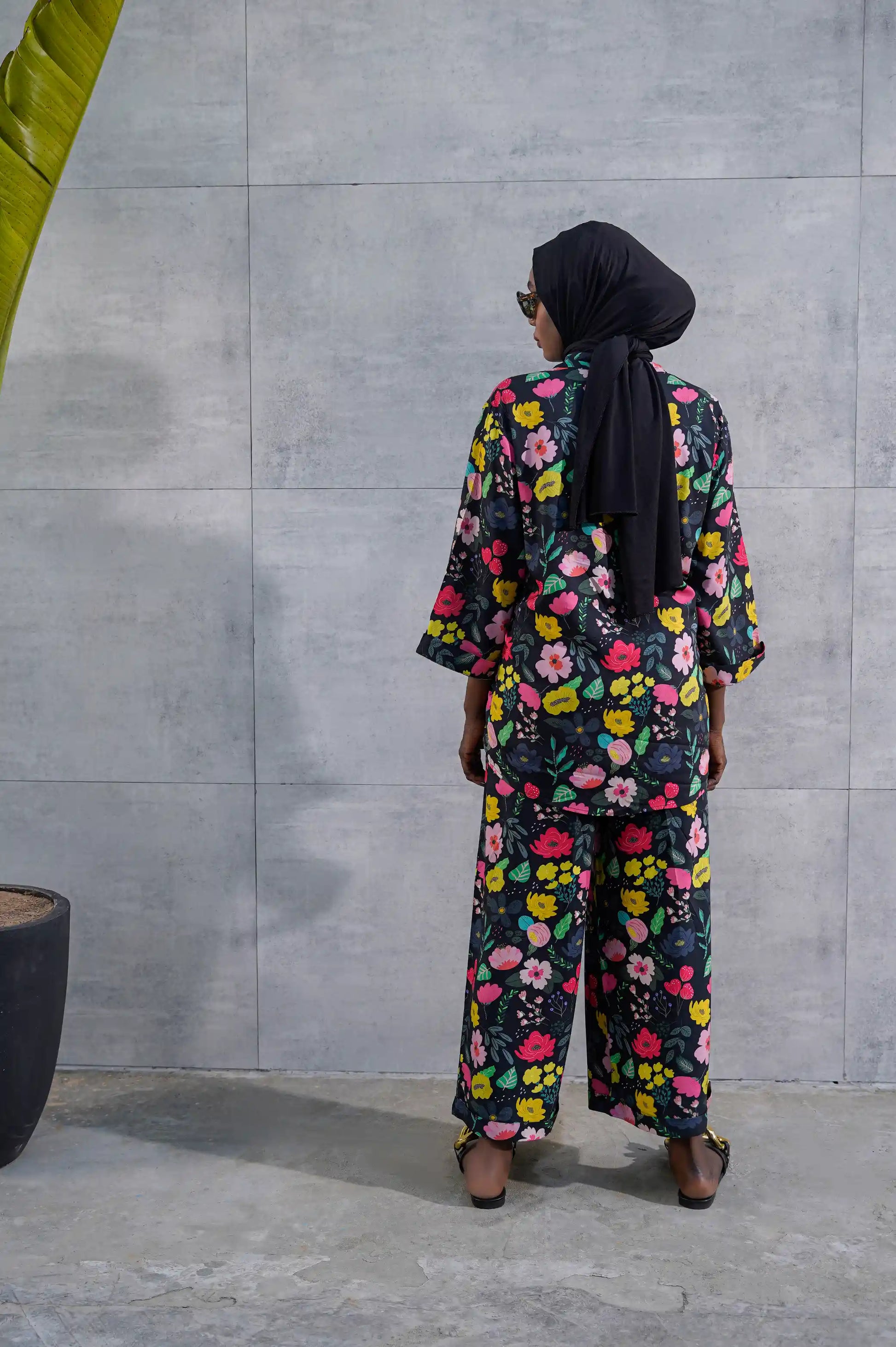 Black Floral Printed Shirt