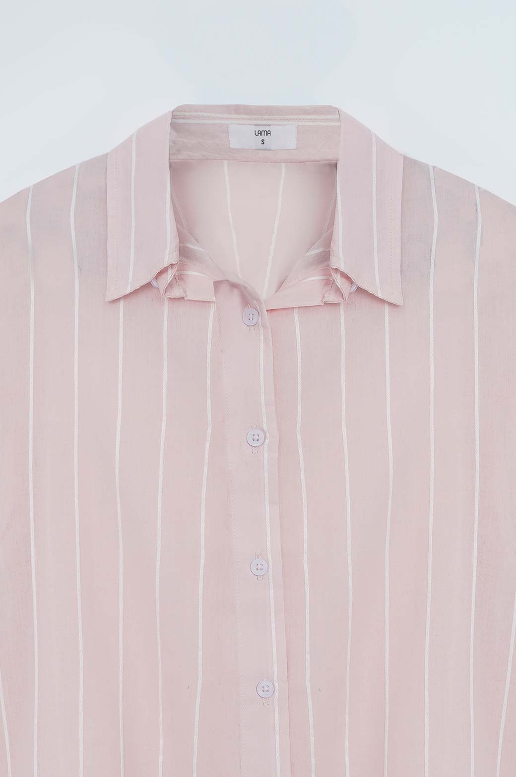 PINK STRIPED BUTTON DOWN SHIRT
